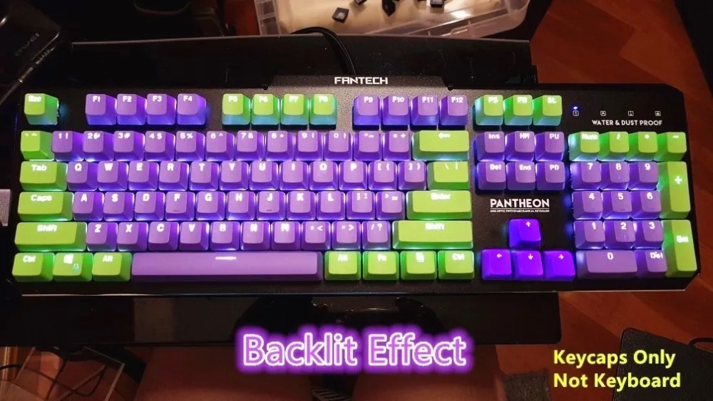 104 клавиш EVA фиолетовый PBT колпачки для с подсветкой раскладка ANSI OEM профиль