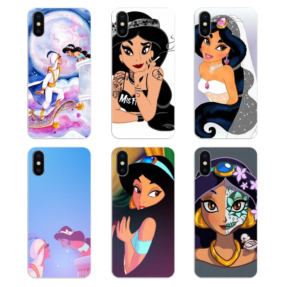 Silicone Phone Cover Aladdin Jasmine Princess Tattoo Girl Alice Ariel For Apple iPhone 4 4S 5 5S 5C SE 6 6S 7 8 X XR XS Plus MAX |