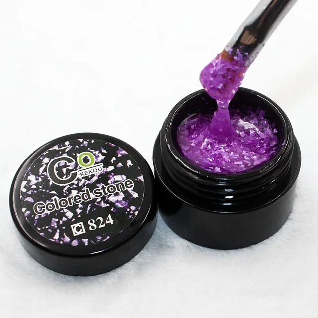 Style 4 Purple Рождественское украшение для ногтей 8 мл блестящая Снежинка УФ-гель для ногтей зима Рождество Живопись ногтей гель лак DIY Салон Советы - Цвет: Style 4 Purple