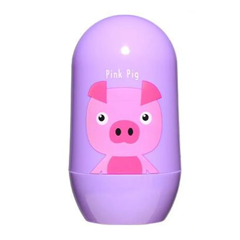 Pig 4 шт./компл. Детские зажим с гвоздем пилочка для ногтей Пинцет Комплект для детей ясельного возраста, безопасные и гигиена палец ножницы триммера мультфильм животных коробка для хранения для путешествий - Цвет: Pig