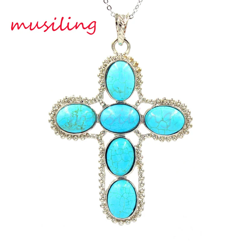 Musiling Jewelry Крест из натурального камня рейки маятниковая подвеска ожерелье цепь