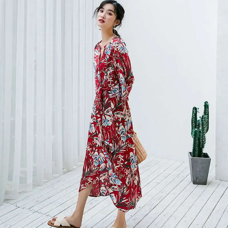 2019 Новая летняя модная женская винтажная одежда Японский Круглый вырез три