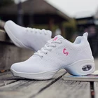 Женские кроссовки для джазовых танцев, сетчатые, дышащие, современные танцевальные туфли для женщин, женская уличная спортивная обувь для фитнеса, размер 34-41