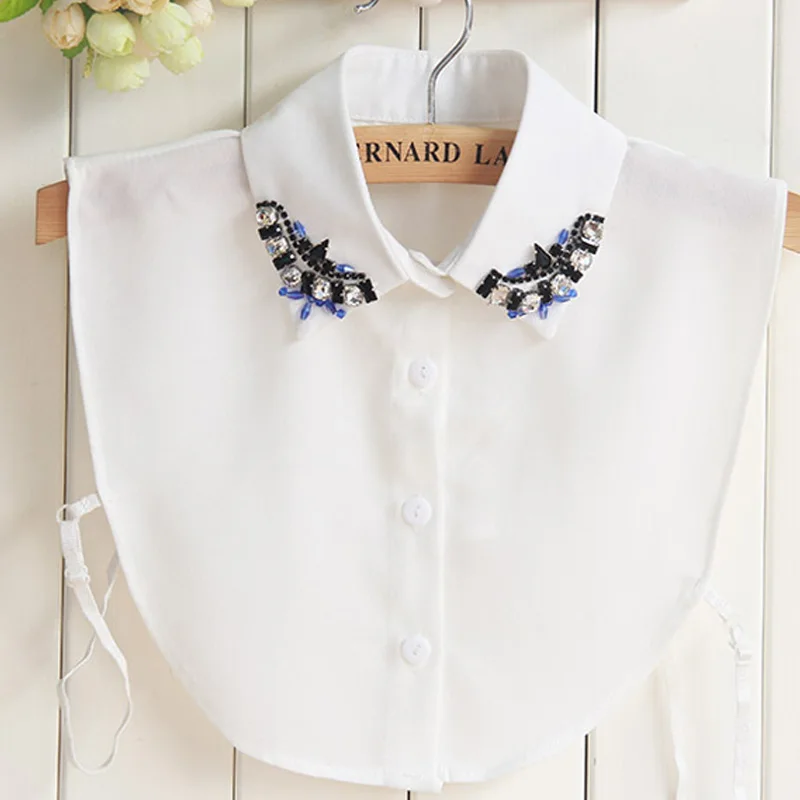 Рубашка женская белая из хлопка с искусственным воротником|women chiffon|shirt women
