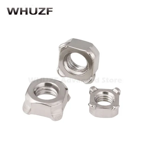 

M4/M5/M6/M8/M10/M12 Square Welding Nut 304 stainless steel / Four Corner Welding Nut / Square Spot Welding Nut