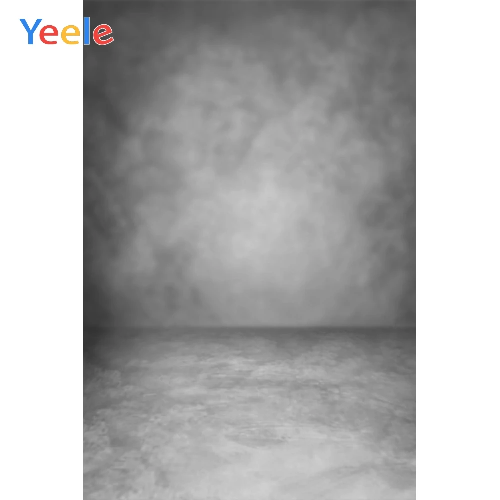 

Yeele Gradient Gray Grunge Portrait Wall Floor Old Photography Backgrounds Customized Photographic Backdrops for Photo Studio