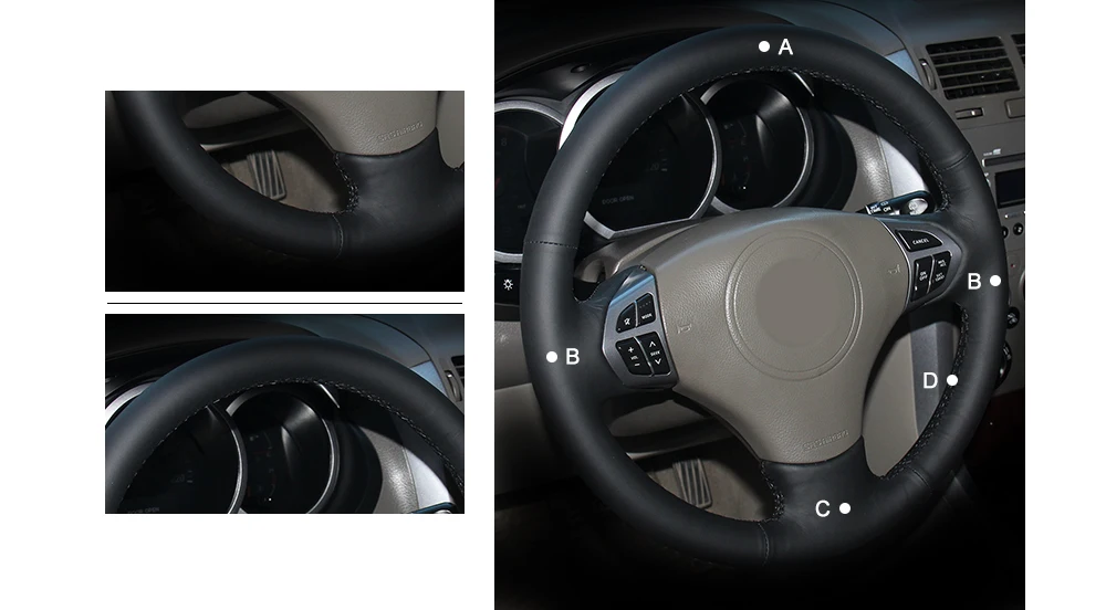 MEWANT черный чехол рулевого колеса автомобиля из натуральной кожи для Suzuki Grand Vitara 2006 2007-2013