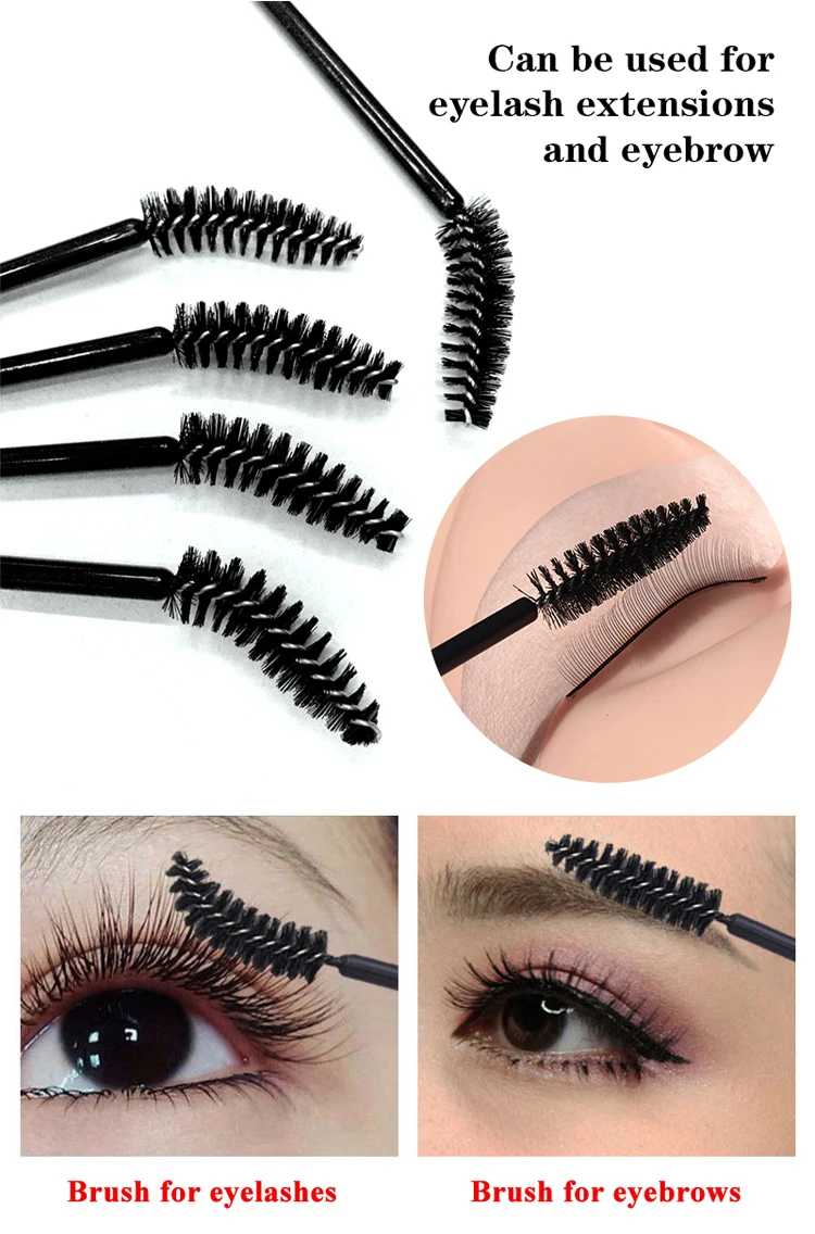 GLAMLASH premium, 50 шт., одноразовая щетка для наращивания ресниц, щетка для чистки, микро тушь для ресниц, палочка для ресниц, кисть для бровей, аппликатор, катушки