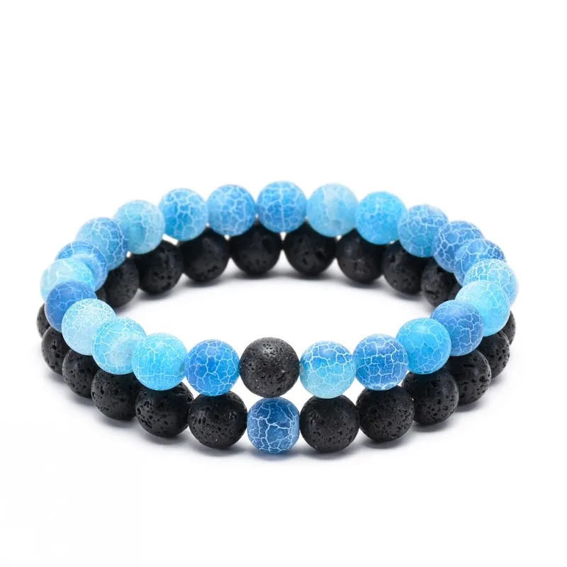 Лидер продаж 2 шт./компл. браслет для пары из натурального камня йоги бисера