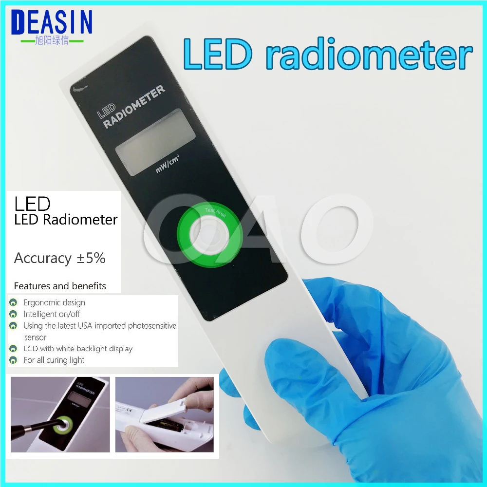 LED radiometer curing intensity Battery with LCD screen NEW brand Dental CURING LIGHT METER Visible