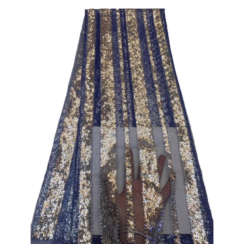 High quality African sequins lace fabric mesh sequin evening dress040875 | Дом и сад