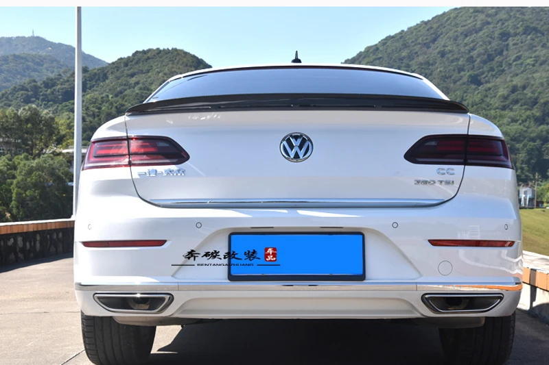 

For Volkswagen VW Passat CC 2019 Auto Carbon Fiber O-carbon fiber rear roof spoiler lip