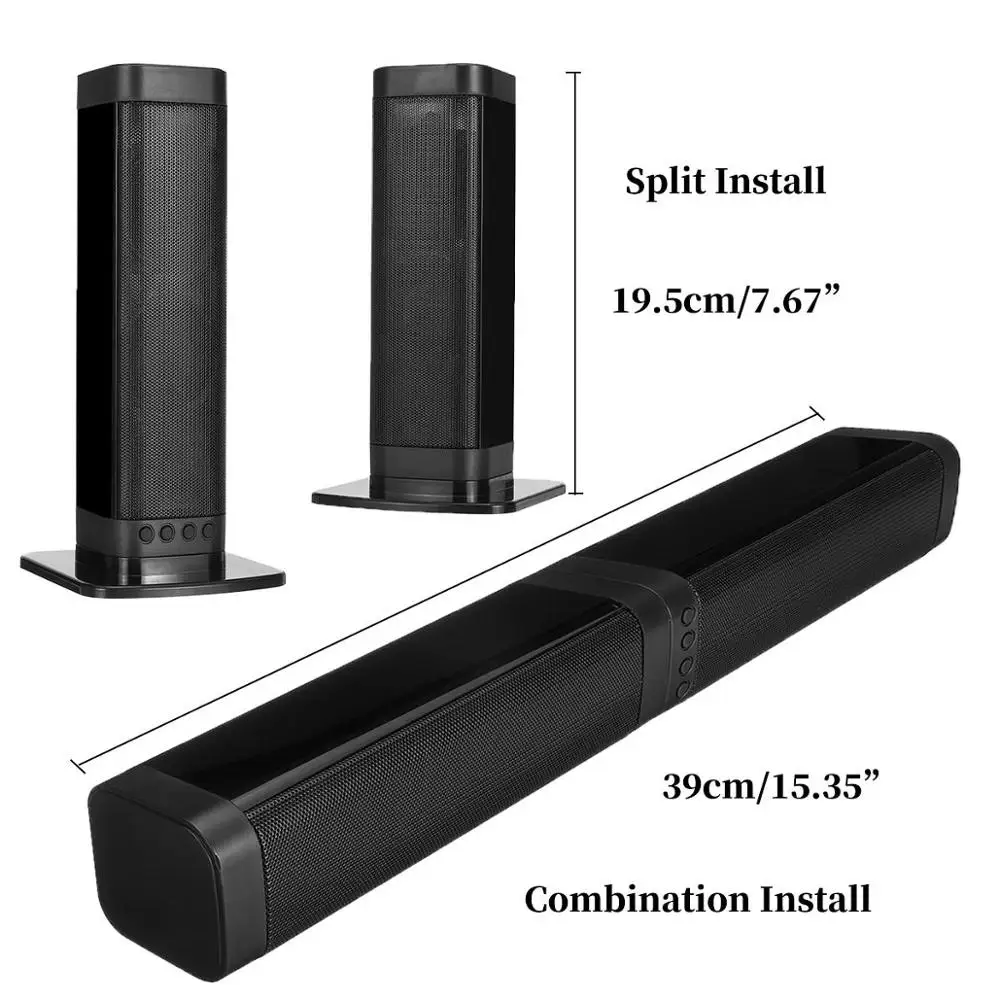 Домашний кинотеатр 20 Вт Bluetooth Саундбар ТВ AUX оптический динамик s Колонка Soundbar