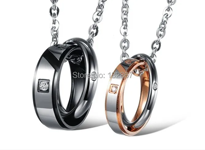 Пара из нержавеющей стали &quotнастоящая любовь&quot цепочка с кулоном &quotобещание&quot