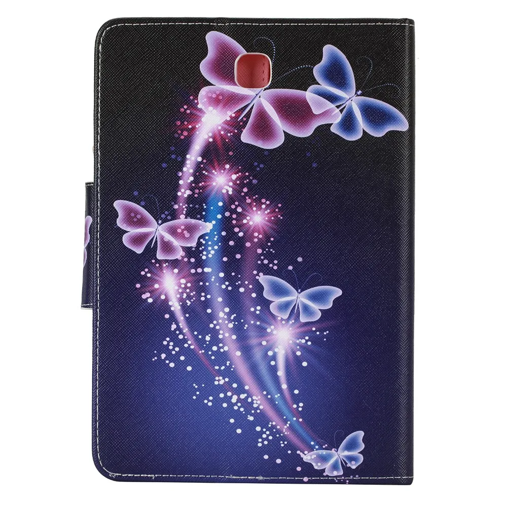 Милый мультфильм бабочка цветок кошка Стенд Флип кожаный Fundas чехол для Samsung Galaxy Tab S2 8." T710 sm-t715 T715 планшеты крышка