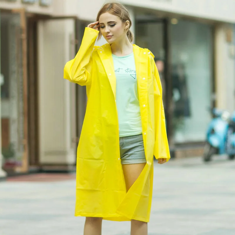 yellow Женское дождевик размера плюс, длинный плащ, прозрачный, для велосипеда, мотоцикла, дождевик, водонепроницаемый плащ, для пешего туризма, дождевик, пончо - Цвет: yellow
