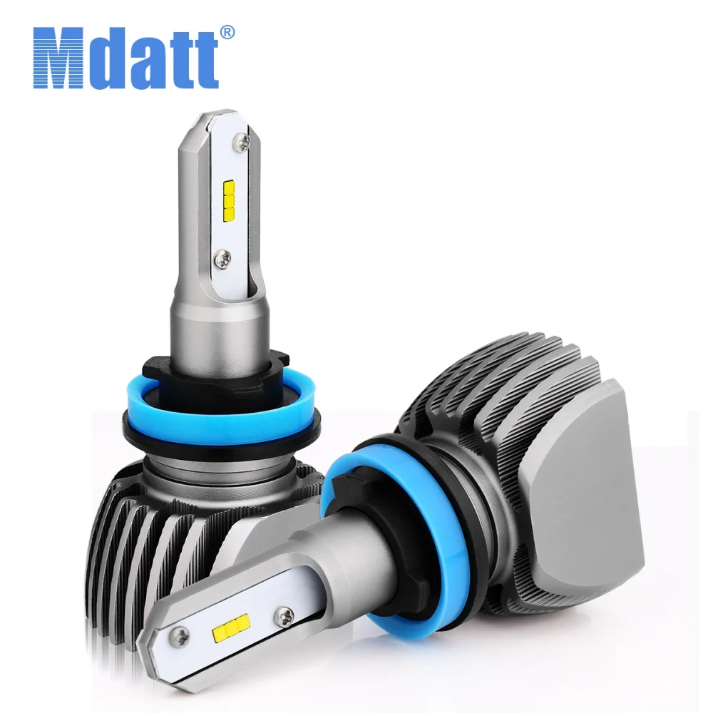 Mdatt H4 Hi Lo Beam H7 H11 9005 9006 светодиодные лампы для автомобильных фар 50 Вт 8000lm CSP чипы 12В