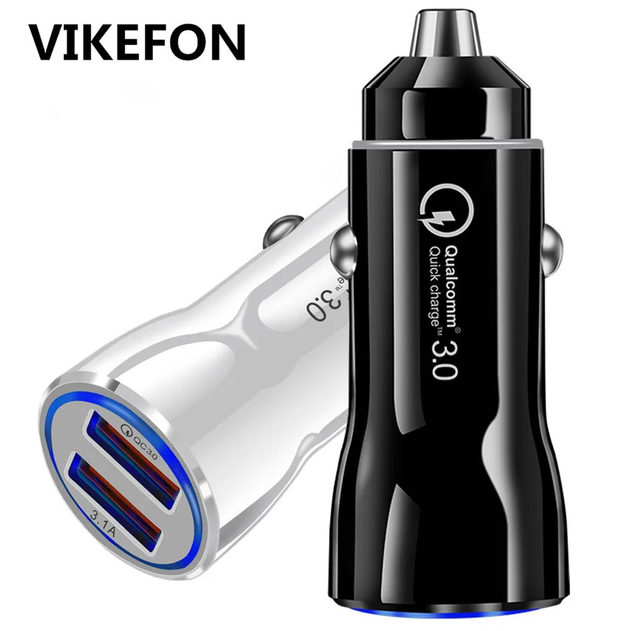 Автомобильное зарядное устройство Quick Charge 3 0 + 3.1A USB быстрое для Xiaomi mi 9 iPhone X 8 Huawei