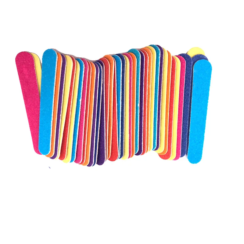 Цветные деревянные пилки для ногтей 100 шт. пилка дизайна инструменты маникюра и