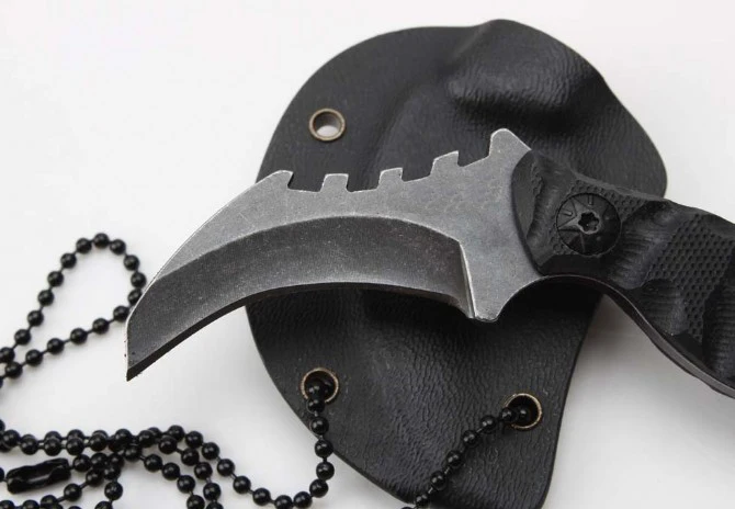 Karambit нож G10 Ручка цепь мини EDC инструмент для кемпинга выживания разведка