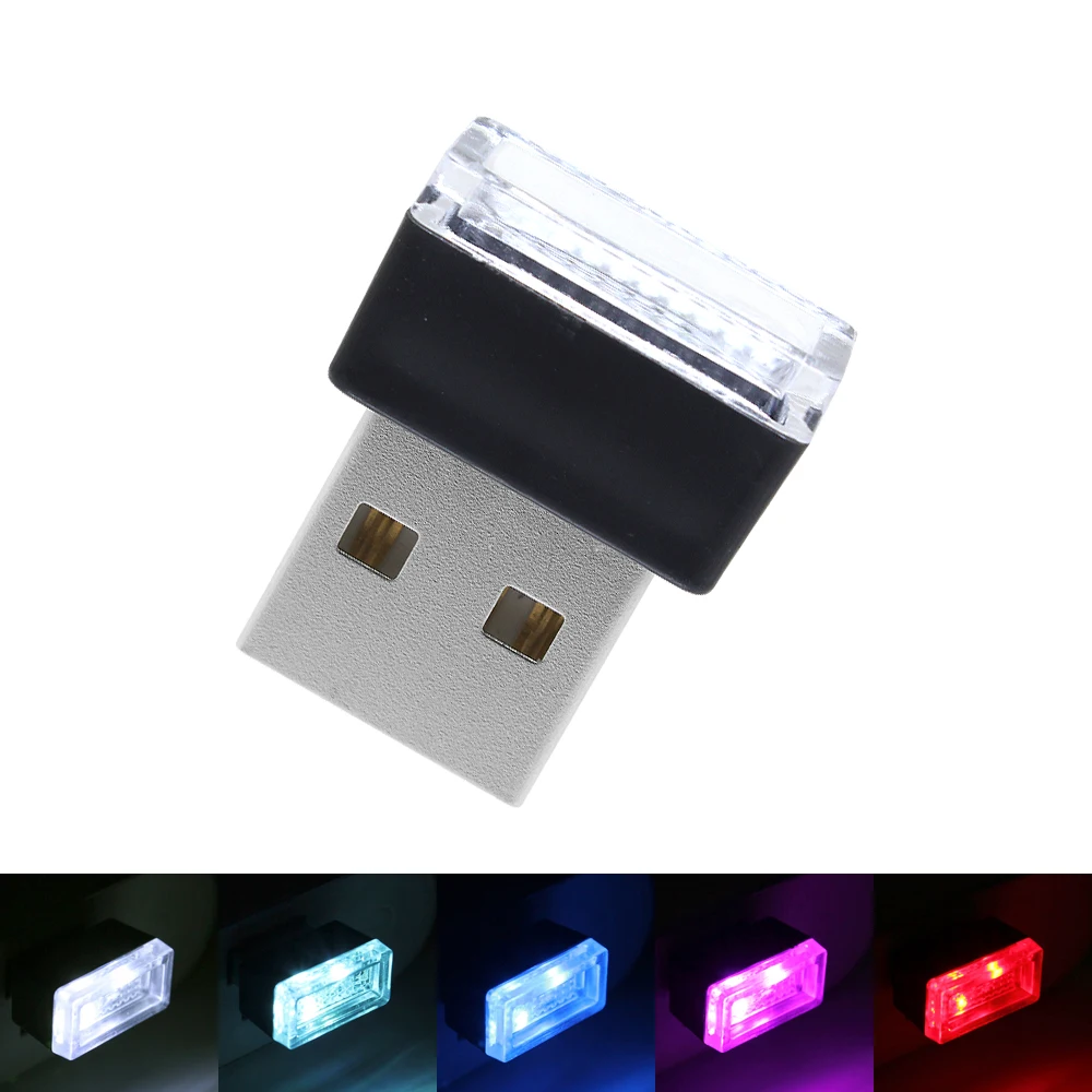 ANBLUB 1 шт. Новинка 5 цветов мини USB светодиодный автомобильный интерьерный