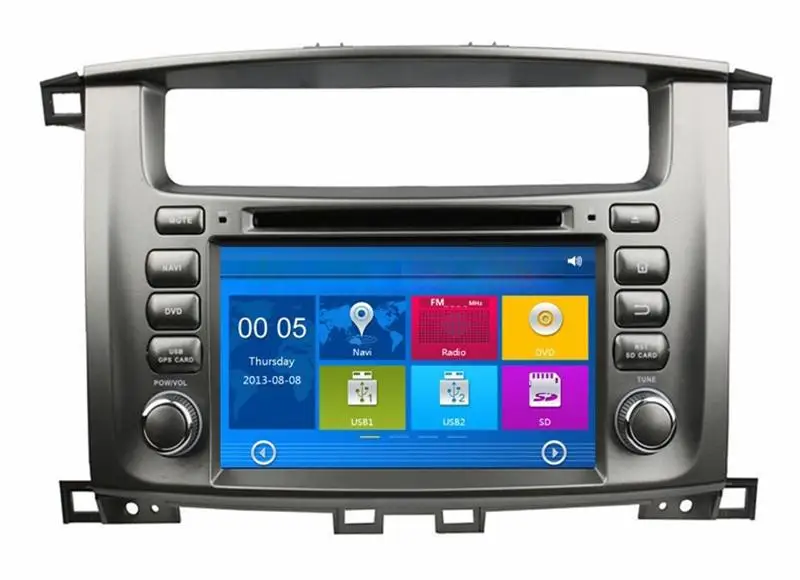 

7" Car DVD player with GPS(optional), audio Radio stereo,USB/SD,AUX,BT/TV,car multimedia headunit for TOYOTA Land cruiser 100