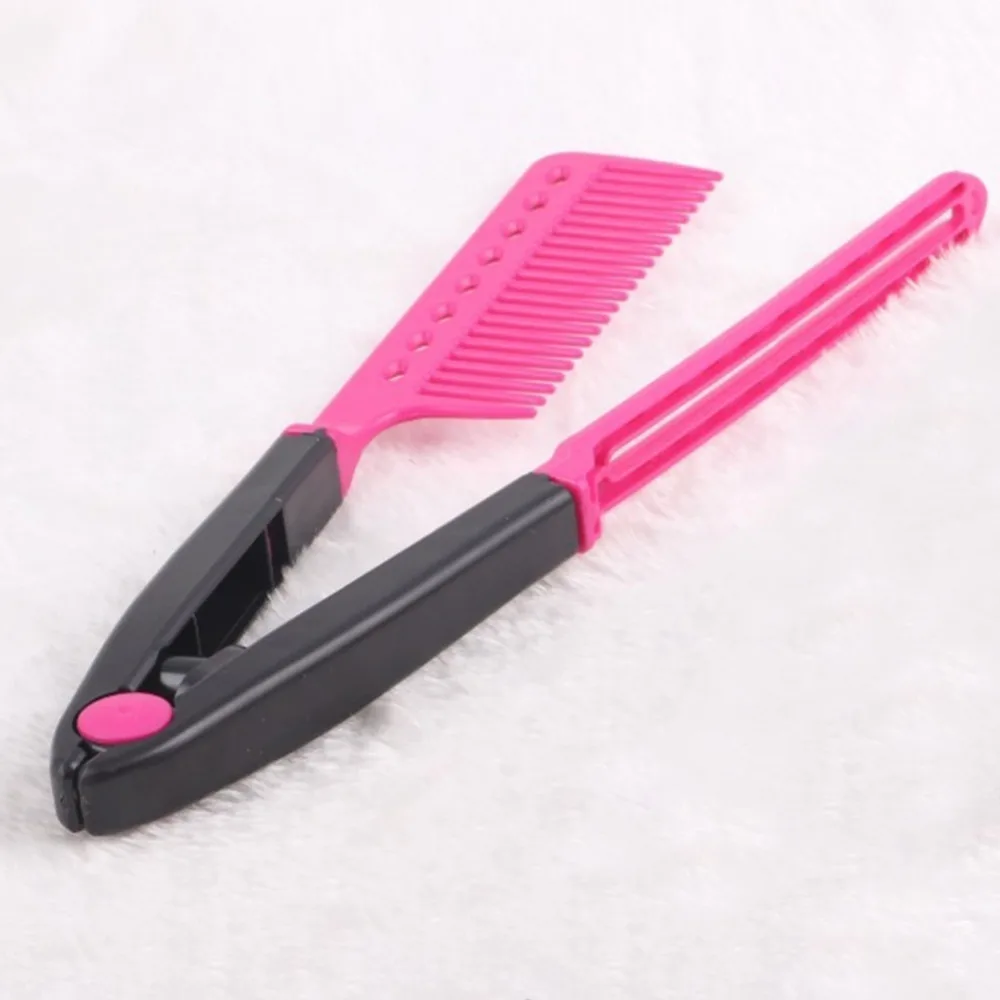 10 шт./лот Для женщин Леди V Тип Дизайн выпрямитель для волос гребень DIY салон