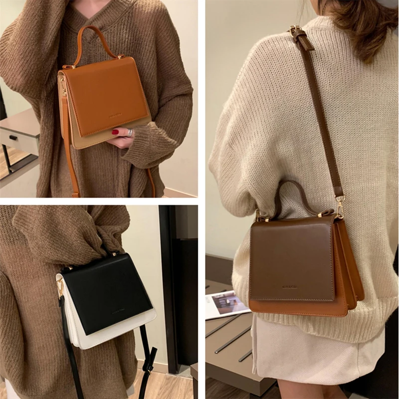 Burminsa Summer Unique Small Crossbody Bags For Girls Korean Style Trapezoidal Women Handbags Flap Shoulder Messenger Bags