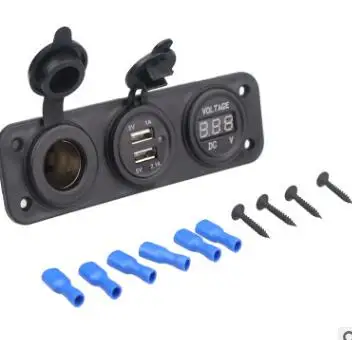 

Водонепроницаемое зарядное устройство для автомобиля, 2 USB-порсветодиодный, а
