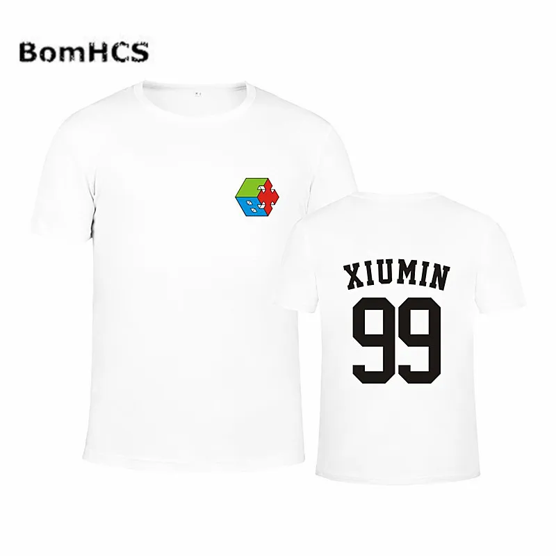 BomHCS Kpop/EXO CBX футболка с надписью Hey Mama Fans Support летняя хлопковая короткими рукавами