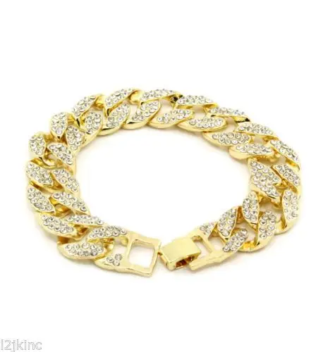 Серебряный цвет золотой тон 15 мм 30 &quotIced Out хип хоп Cz ожерелье цепочкой &amp 8 5&quot