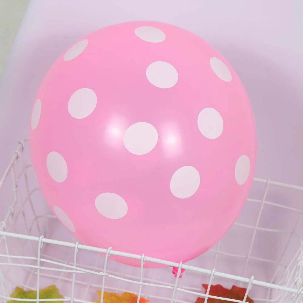 20pcs pink 20 шт./лот Красного и черного цветов латексных шарика в горошек надувные шары Mickey Мышь тема День Рождения Globos Свадебные Baby Shower вечерние украшения - Цвет: 20pcs pink
