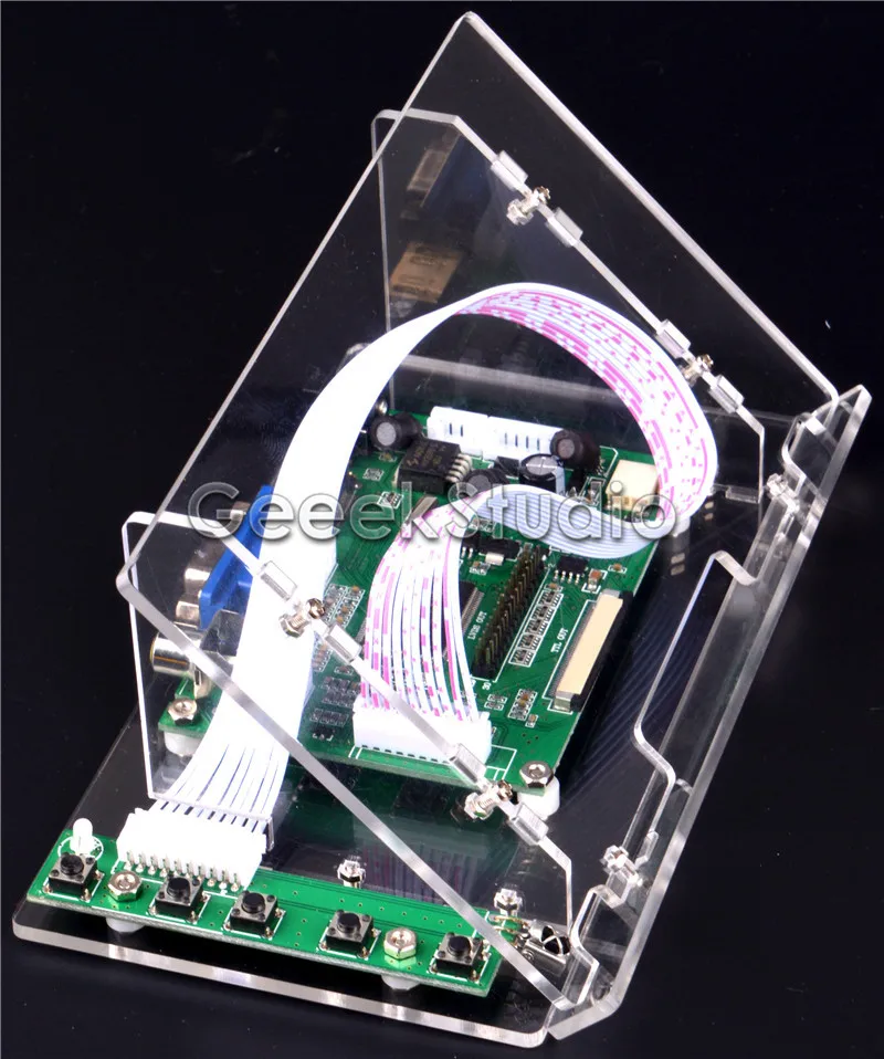 Прозрачный акриловый кронштейн для Raspberry Pi 7 &quotЖК-экран панель цифровой экран |