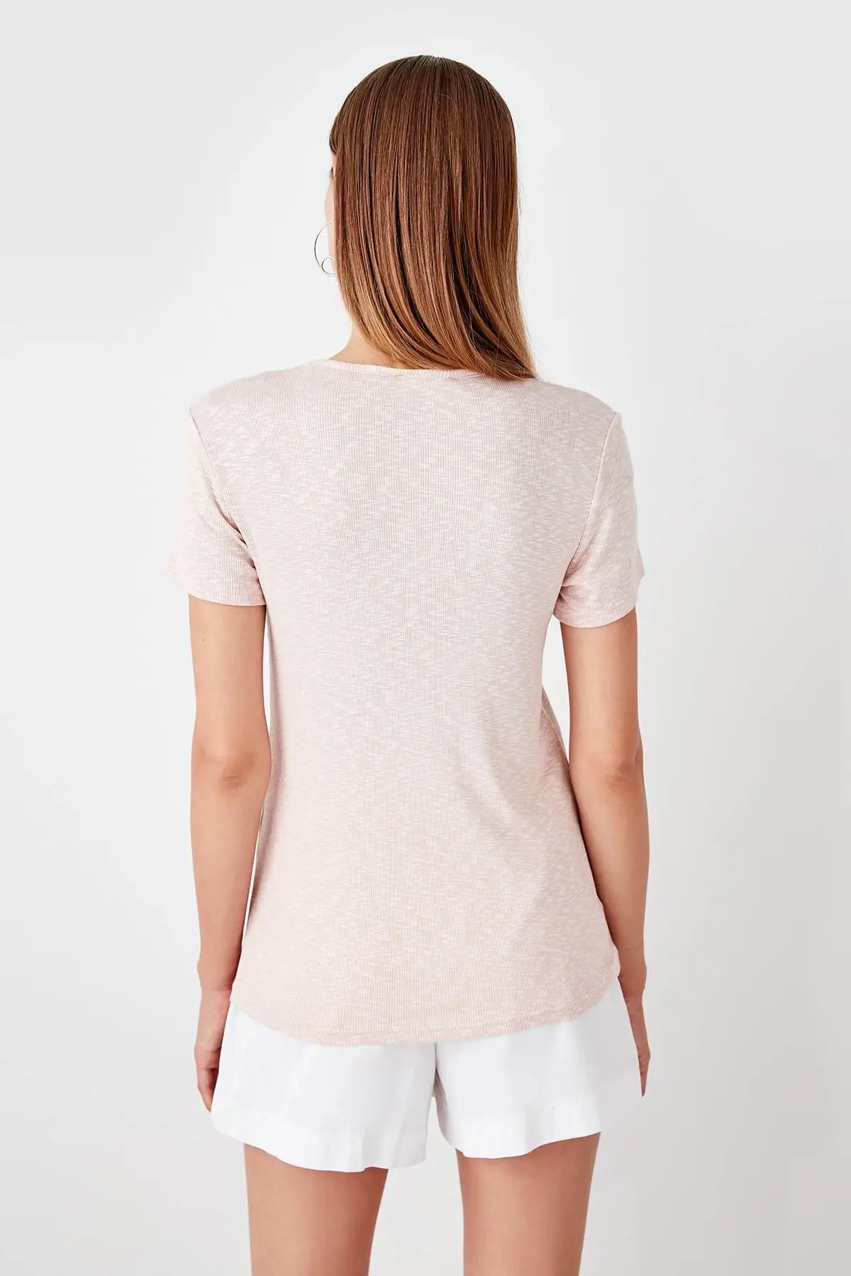 Trendyol порошок Базовые Трикотажные футболки TWOAW20TS0022|Футболки| |