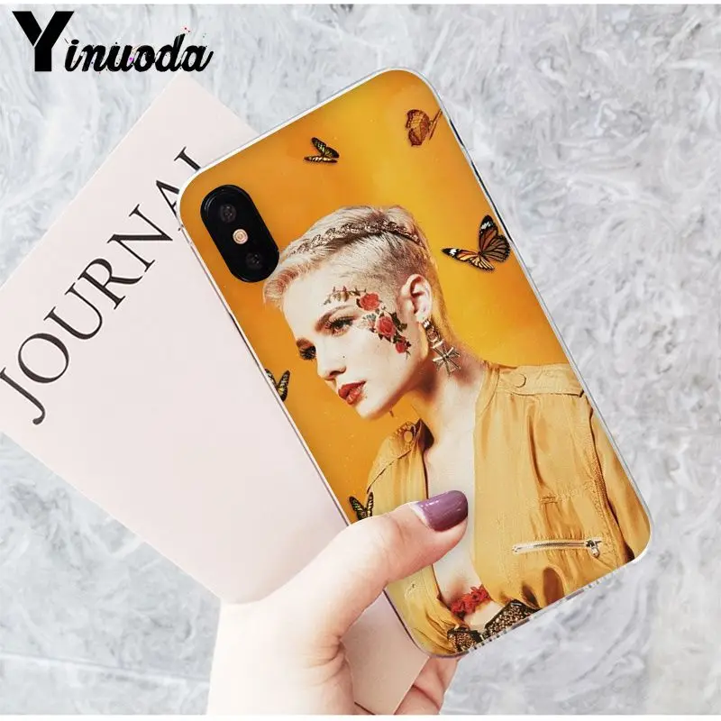 Чехол Yinuoda Halsey для мобильного телефона Apple iPhone 8 7 6 6S Plus X XS MAX 5 5S SE XR|Бамперы| |