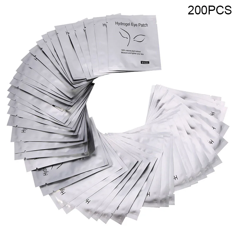 200pcs 50/100/200 пар накладки для глаз без ворса гель для ресниц маска накладки Ресницы Наклейки для удлинения CD88 - Цвет: 200pcs