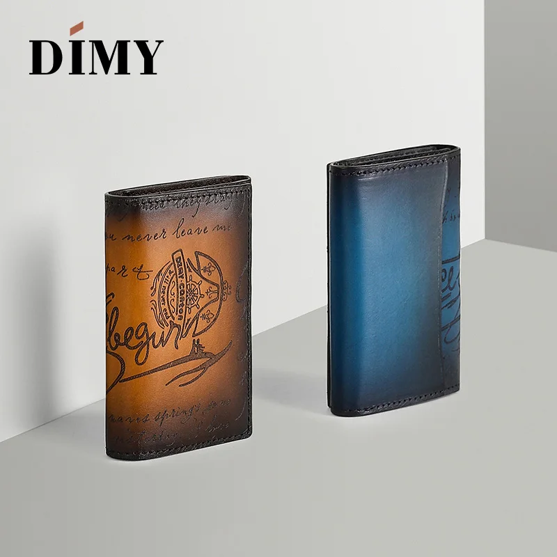 Кошелек Dimy мужской из натуральной воловьей кожи аксессуар для визиток кредитных