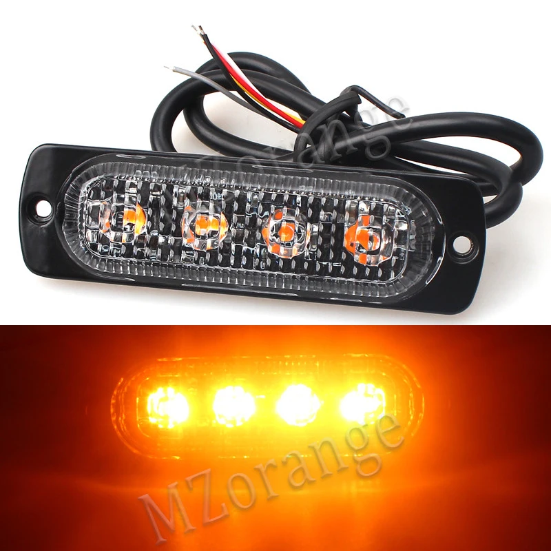 12V 24V 4 светодиодный стробоскоп для автомобиля светильник fso полиции Strobe Flash бар