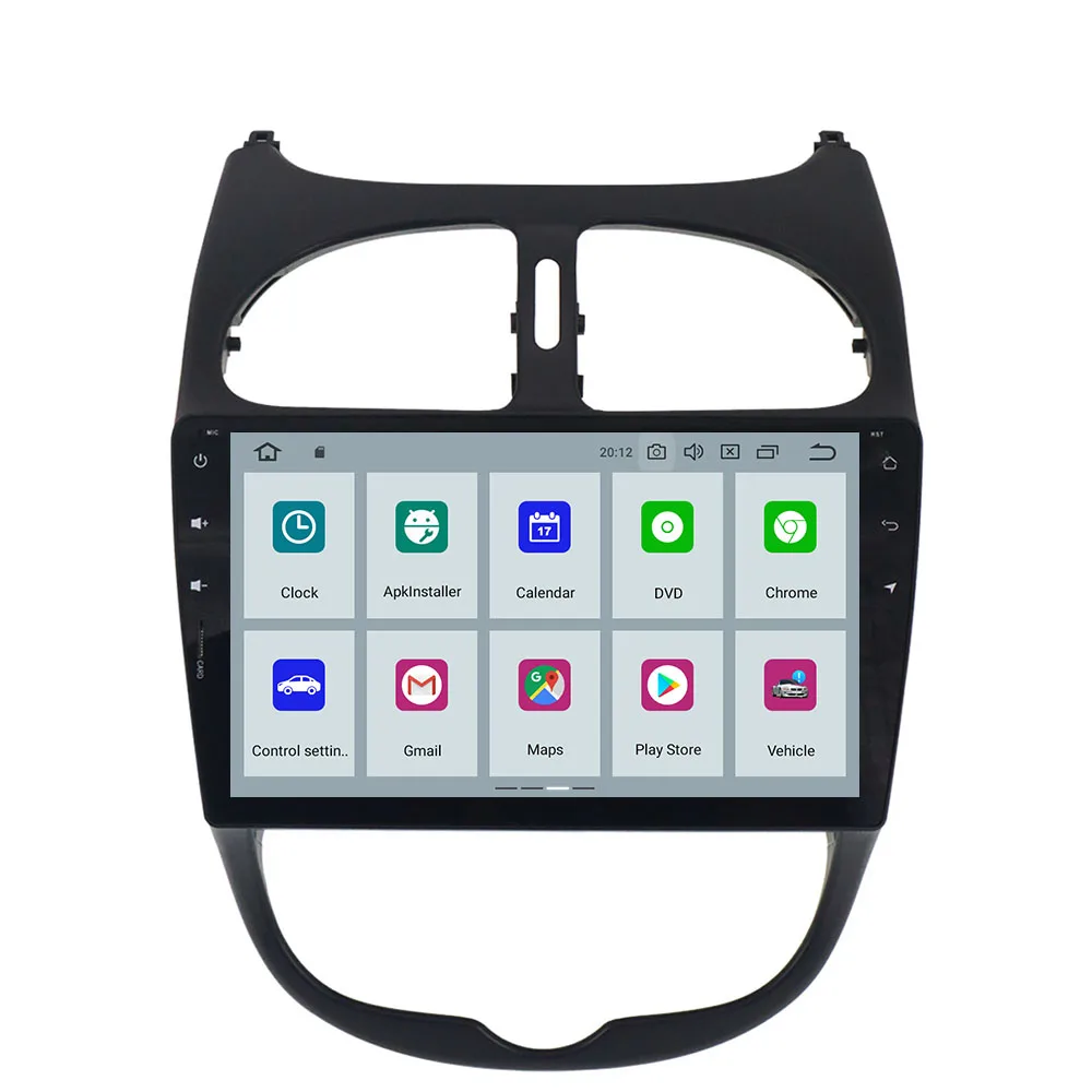 Aotsr Android 9 0 GPS навигация автомобильный без DVD плеера для Peugeot 206 2000 2016 мультимедийный