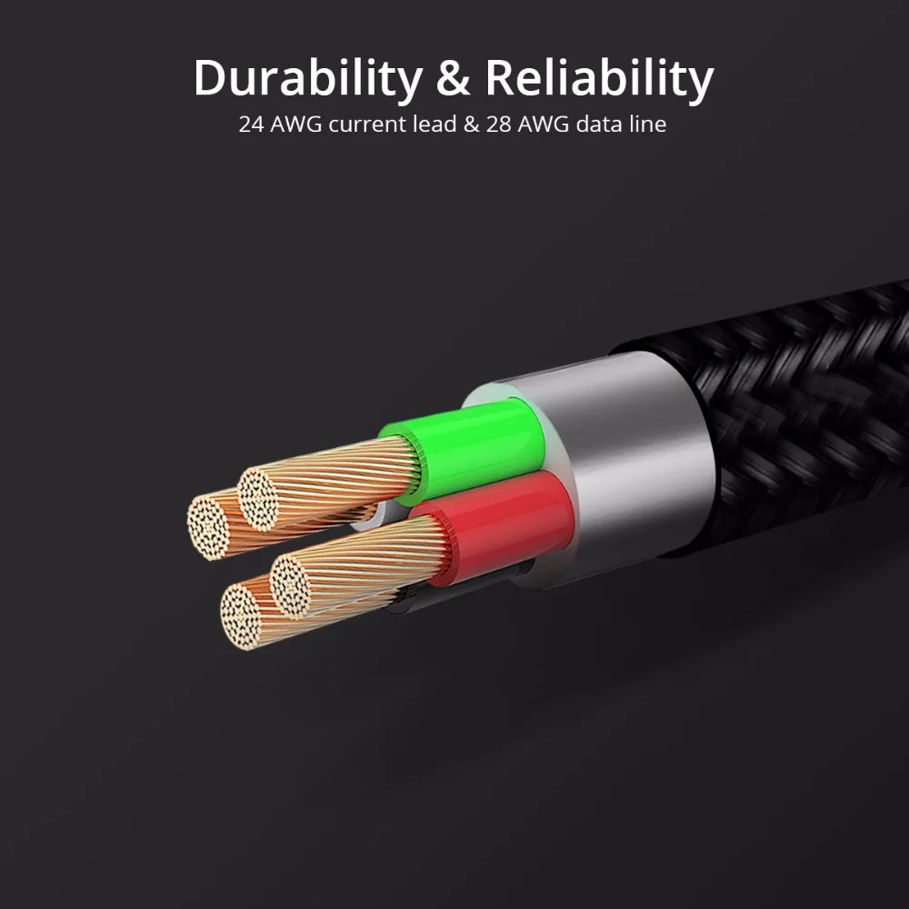FONKEN 2.4A нейлоновый кабель type-C быстрое зарядное устройство type C Кабели для телефонов Быстрая зарядка шнур для передачи данных USB для huawei samsung htc SONY USB C