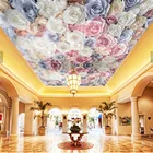Настенная роспись с большим потолочным светом 8d3D, цветные цветы для гостиной, настенная бумажная фотография 8d, настенная 3D Цветочная