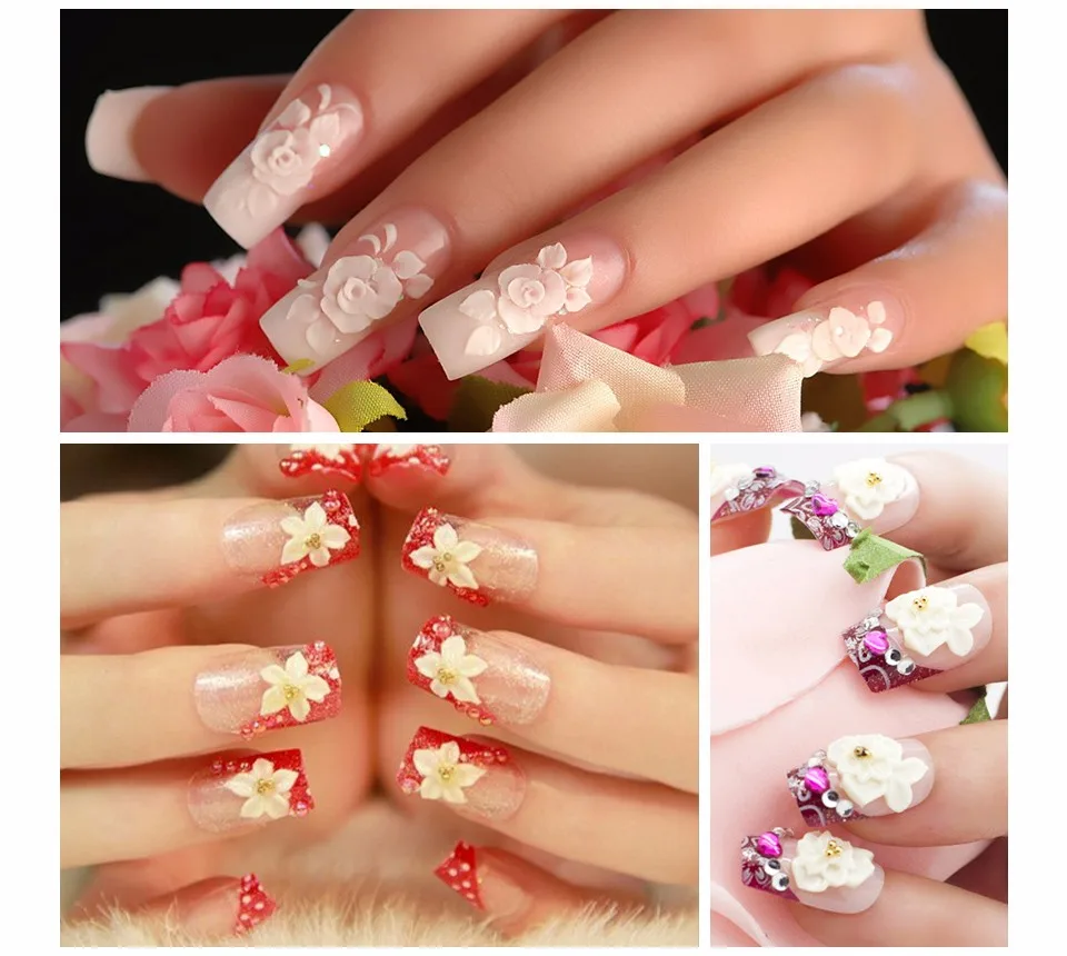 Ellwings 12pcs/set Carved Patterns 3D Gel Nail Varnish Soak Off UV LED Gel Polish for Nail Design Artist No Spread Nail Art Tool