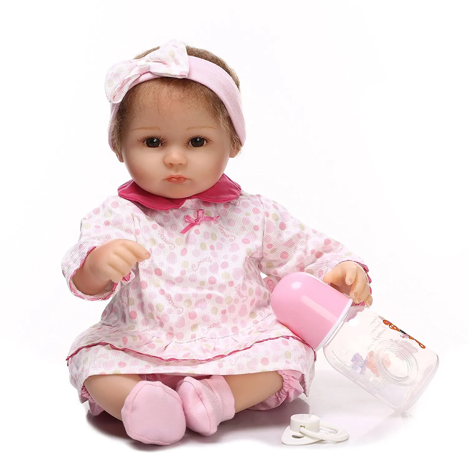 Reborn Baby Doll Винилсиликоновых Младенцы 18 дюймов 45 см Кукла Новорожденного Реальная