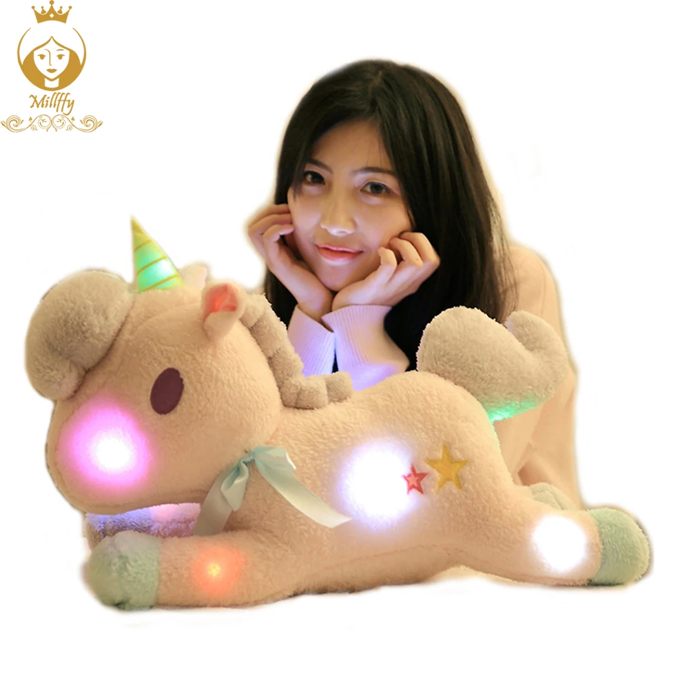 Millffy 1 pic светящаяся игрушечная игрушка в виде единорога светодиодная подушка