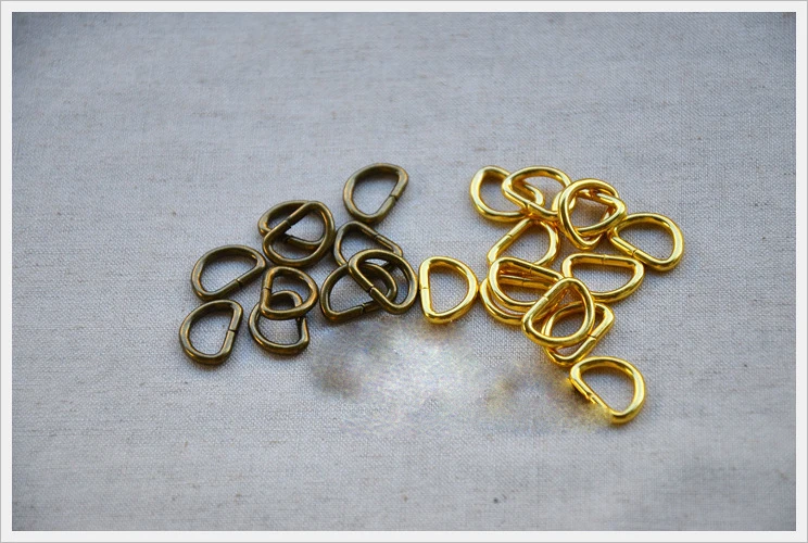 Винтажный металлический мешок бронзового цвета D-образное кольцо пряжка для