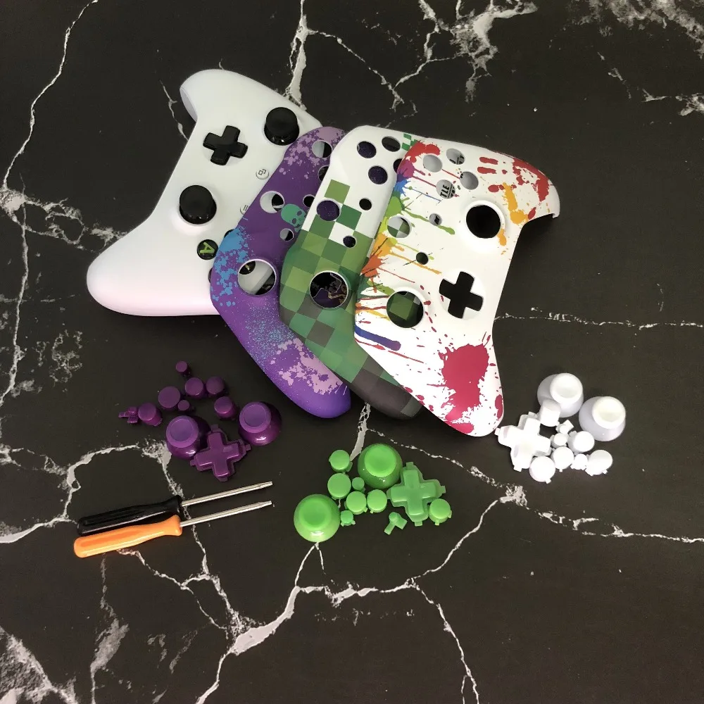 Для Xbox One S контроллер лицевая пластина Передняя верхняя часть корпус Корпус для Xbox One тонкий X геймпад матовая крышка Замена лица