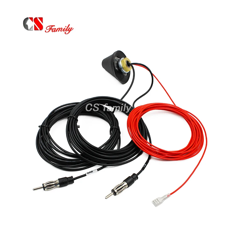 DC 12V DVB DAB FM AM антенна, 12V усиленный усилитель Автомобильный цифровой ТВ и AM/FM радио коробка антенна
