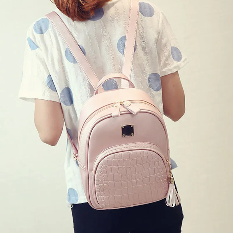 Женские рюкзаки из искусственной кожи сумка через плечо с крокодиловым узором