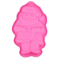 creative santa claus shape chocolate candy jello 3d silicone fondant lace mold mould cake decoration pastry tools christmas gift
