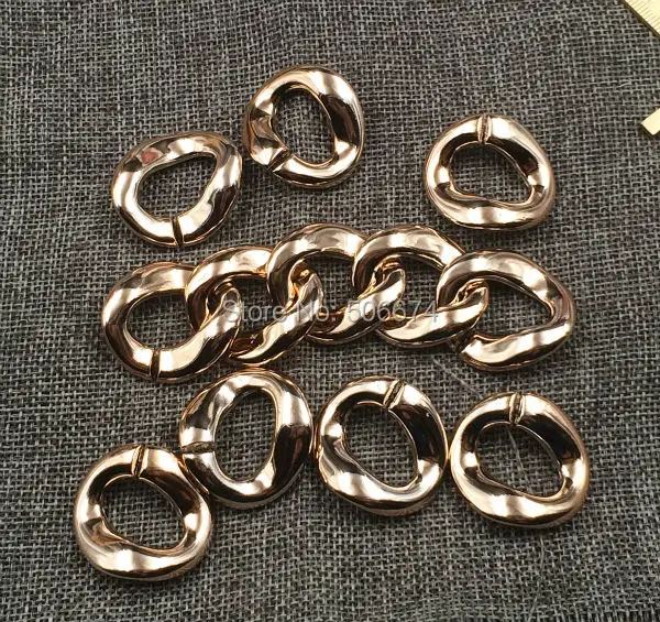 Цепочка-чокер Женская толстая под розовое золото 33/25 мм 20 шт.